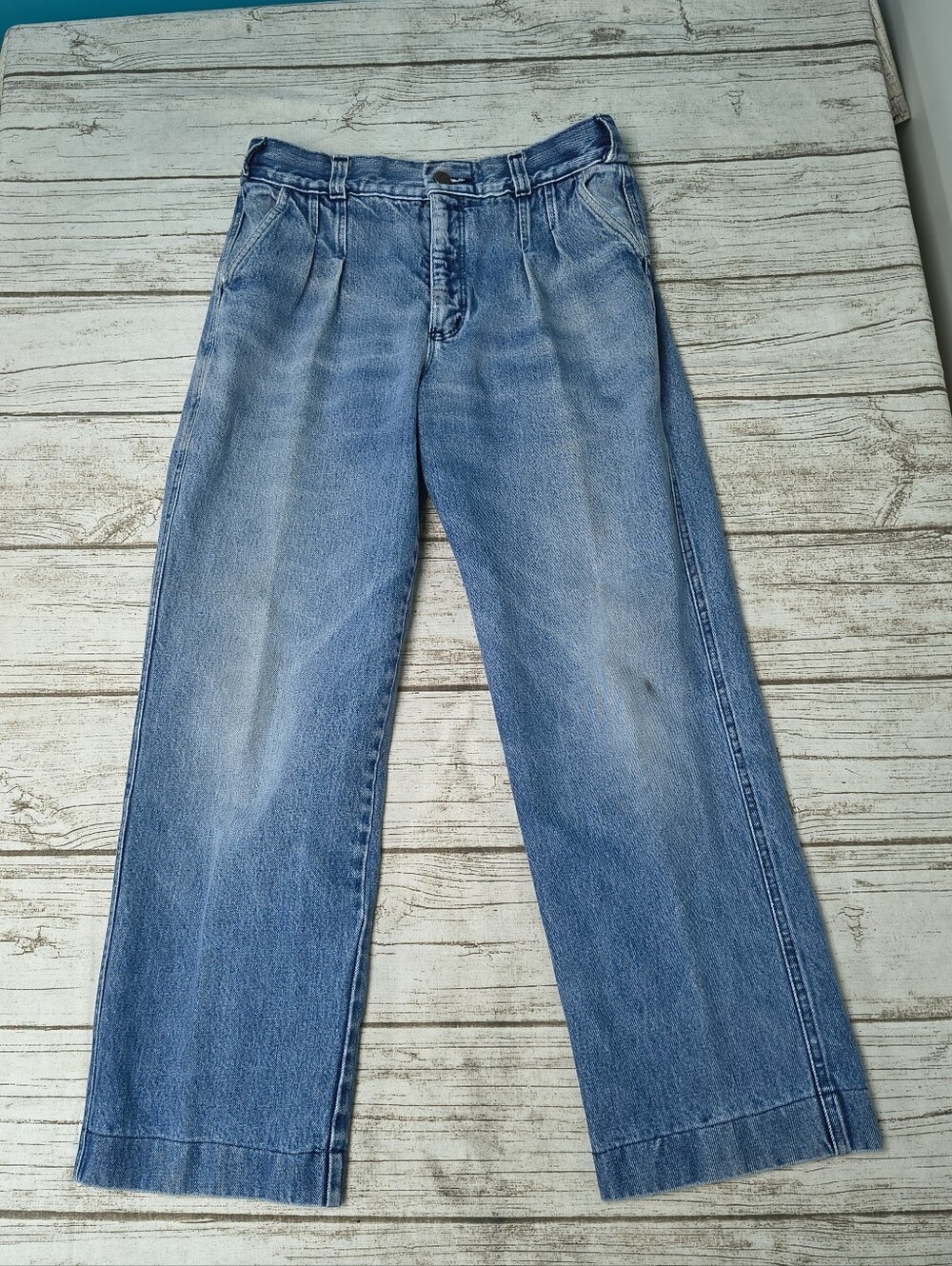Vintage H.A.S.H. Pleated Denim Mom Jeans Women